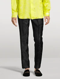Barocco Jacquard Wool-Blend Pants