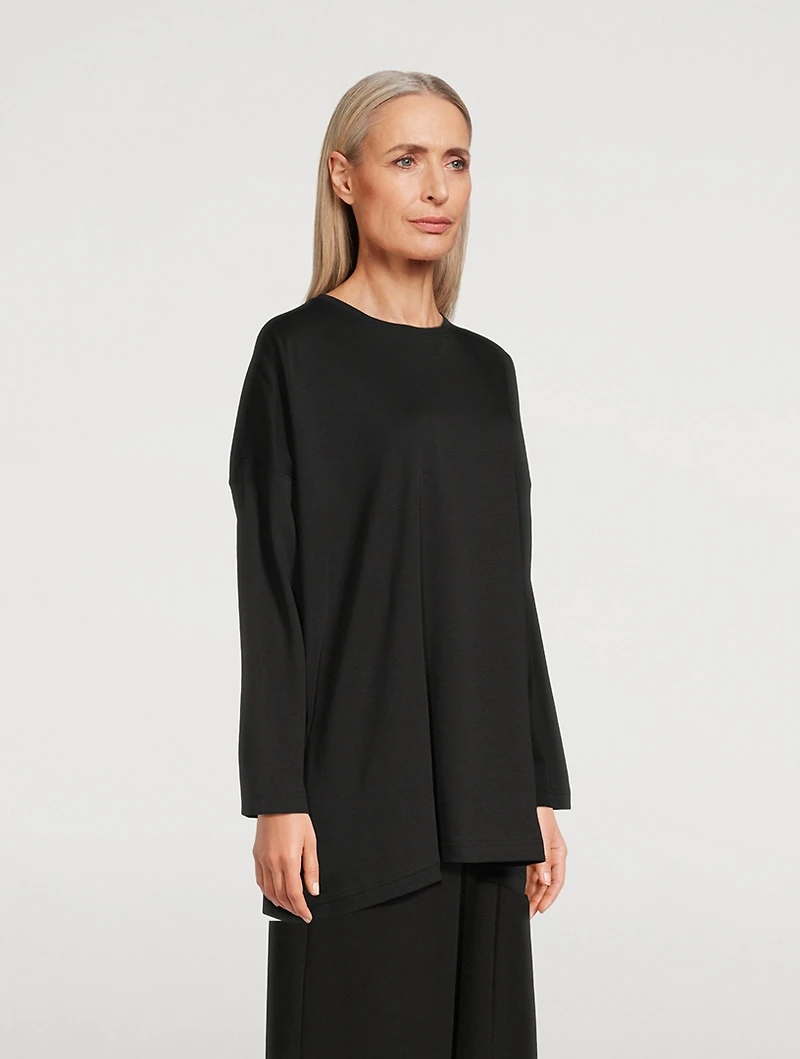 Long-Sleeve Pima Cotton T-Shirt