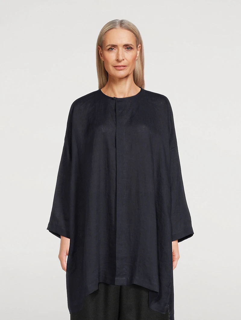 Longline Linen Blouse