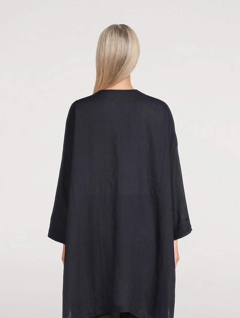 Longline Linen Blouse