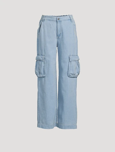 Jessica High-Rise Wide-Leg Cargo Jeans
