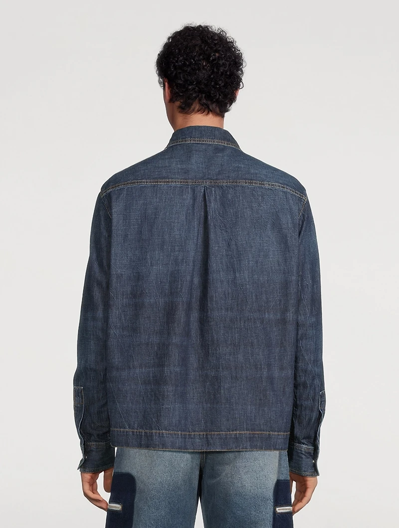 Monogram Track Denim Jacket