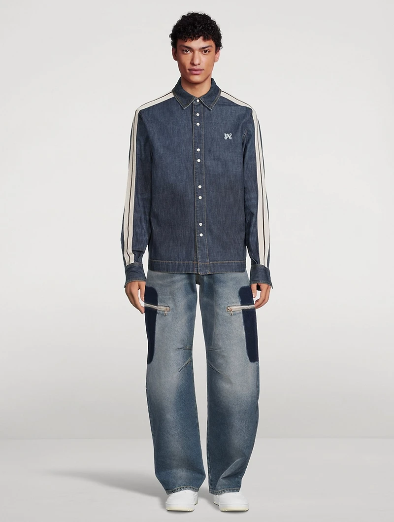 Monogram Track Denim Jacket
