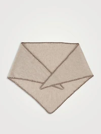 Cashmere Crochet Trim Triangle Scarf