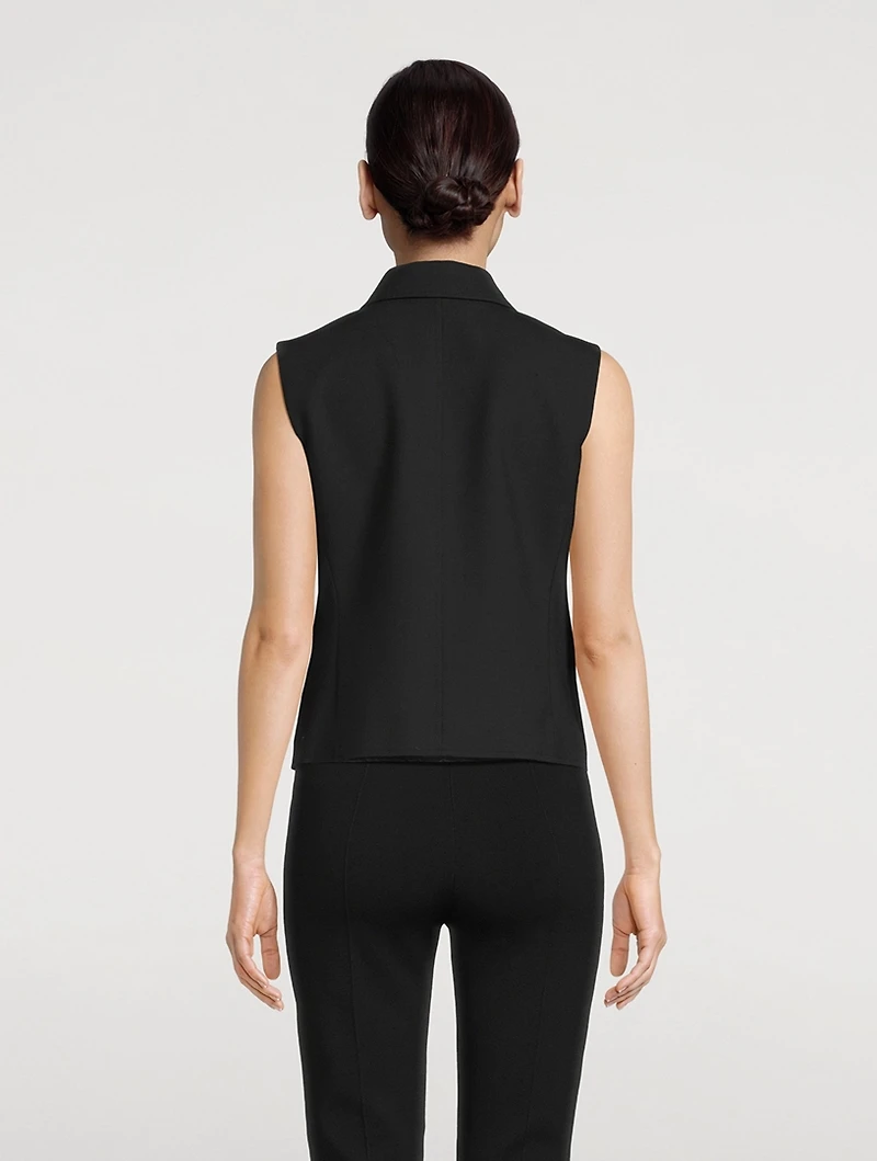 Wool-Blend Tailored Vest
