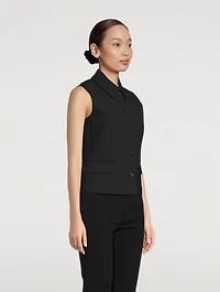 Wool-Blend Tailored Vest