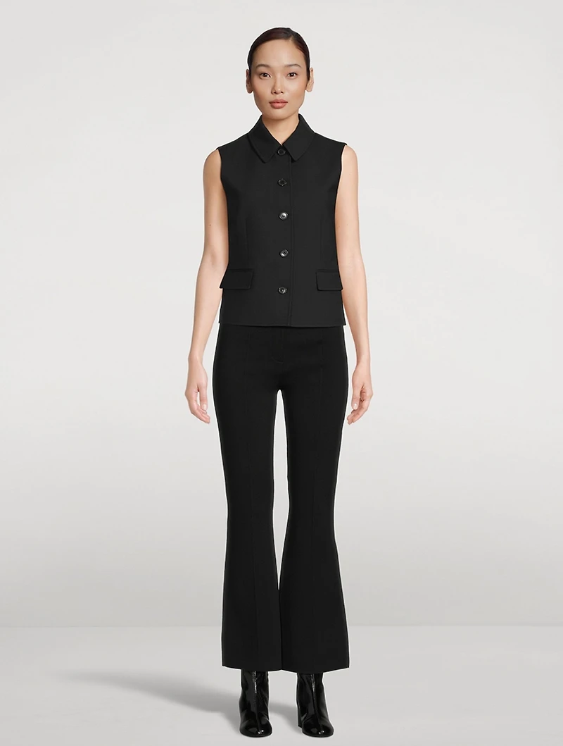 Wool-Blend Tailored Vest