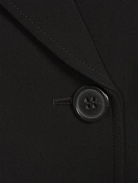Double-Breasted Cropped Admiral Crepe Trench Coat
