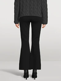 Crepe Knit Flared Trousers