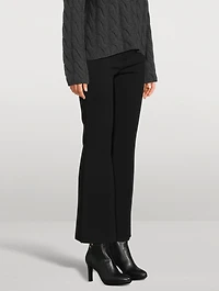 Crepe Knit Flared Trousers