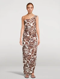 Enya Hemp One-Shoulder Maxi Dress