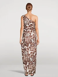 Enya Hemp One-Shoulder Maxi Dress