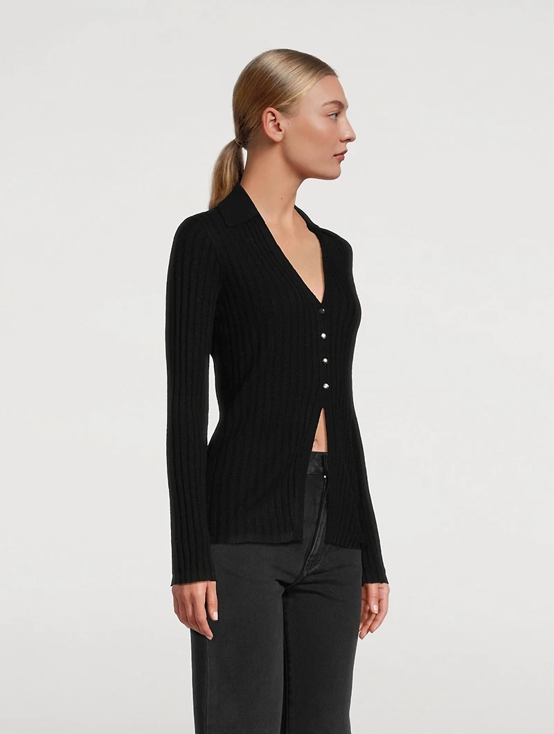 Rib-Knit Cardigan