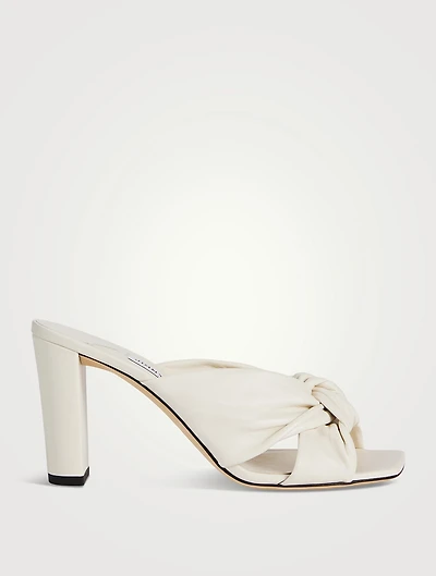 Avenue Metallic Leather Mules