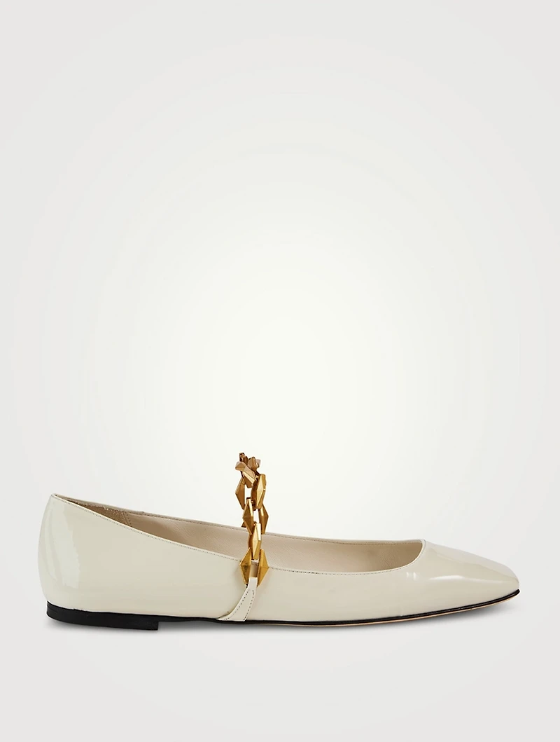 Diamond Tilda Leather Ballet Flats