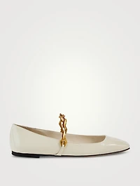 Diamond Tilda Leather Ballet Flats