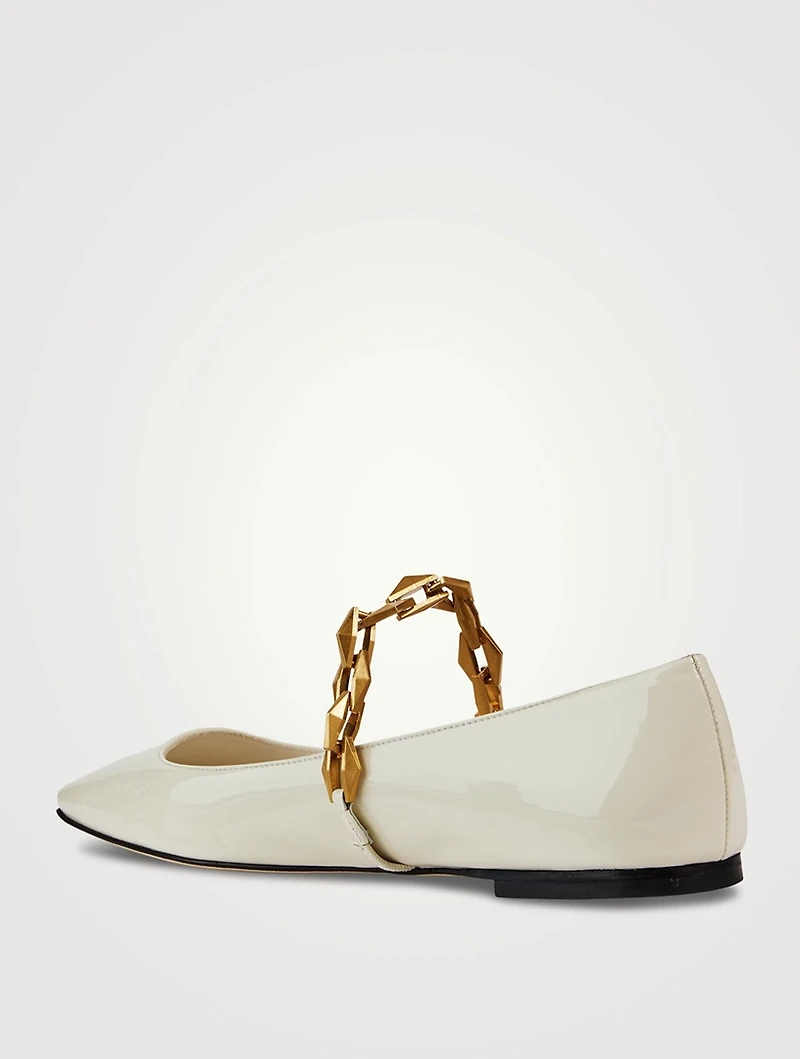 Diamond Tilda Leather Ballet Flats