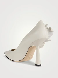 Rene Floral Appliqué Leather Pumps