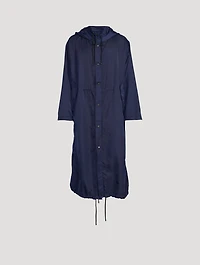 Nylon Gabardine Long Coat