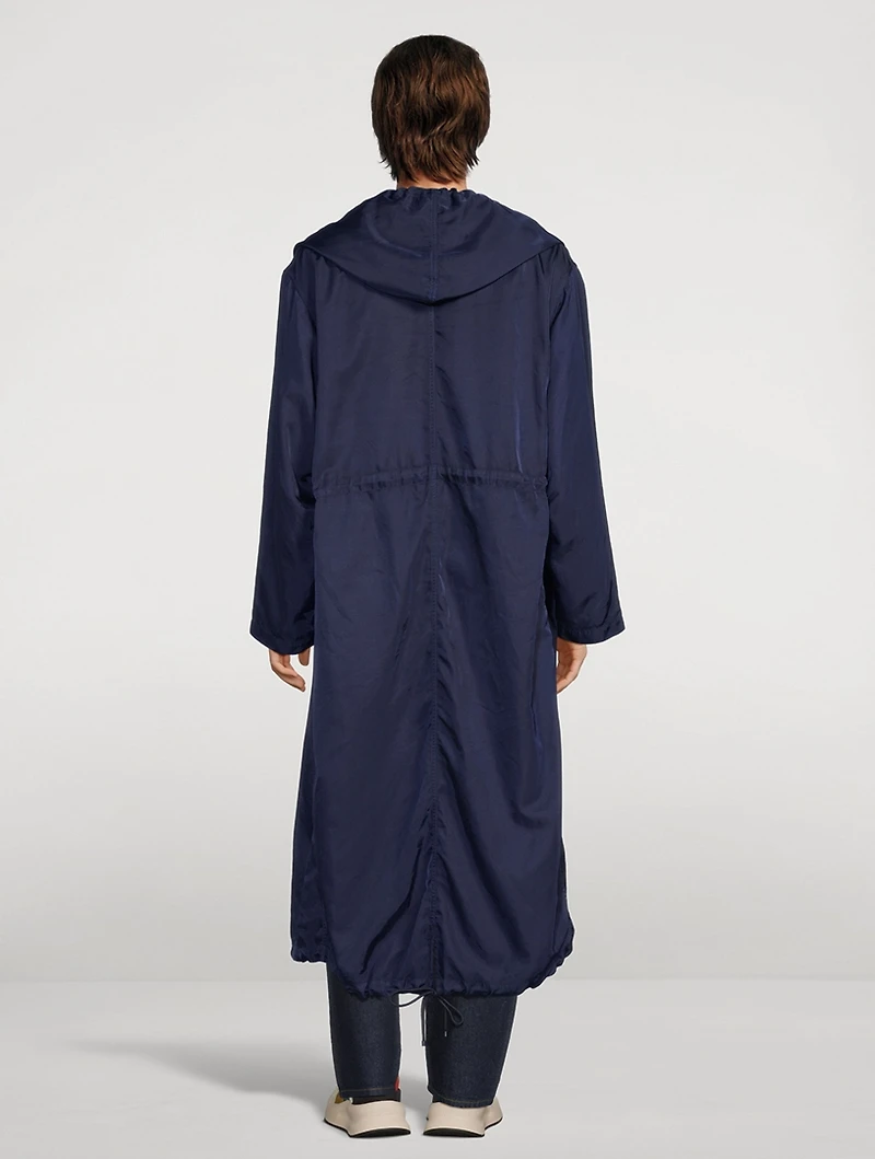 Nylon Gabardine Long Coat