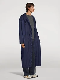 Nylon Gabardine Long Coat