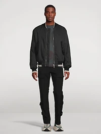 Bomber Jacket With Back Zipper
