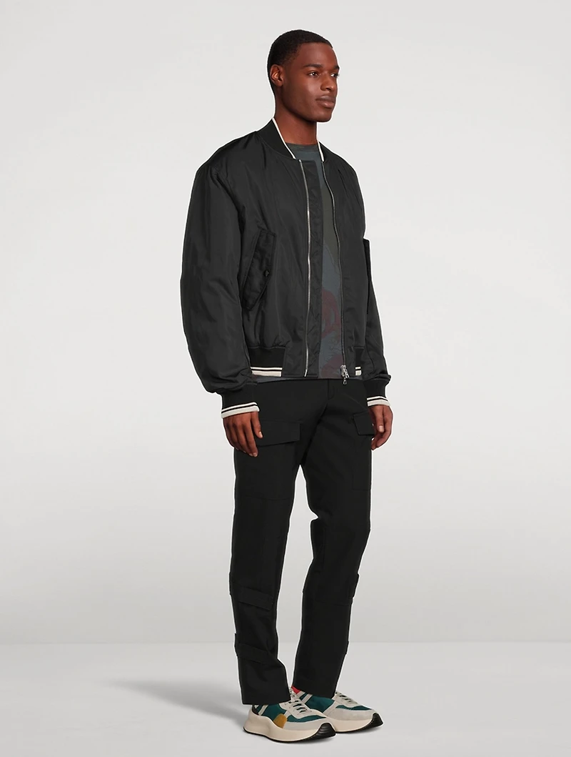 Bomber Jacket With Back Zipper