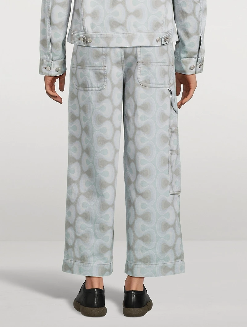 Printed Straight-Leg Jeans