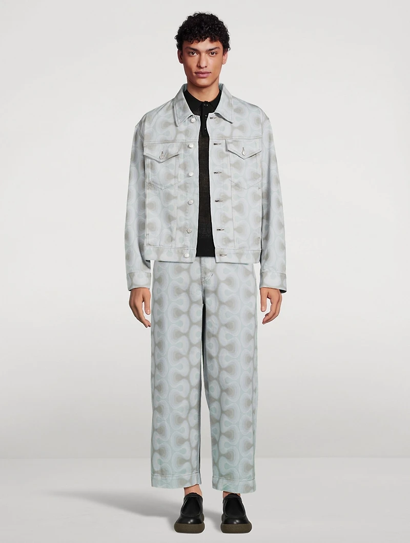 Printed Straight-Leg Jeans