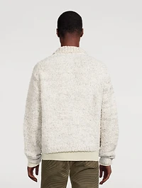Fluffy Cotton-Blend Cardigan