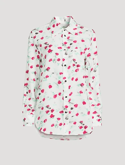 Long-Sleeve Shirt Floral Print