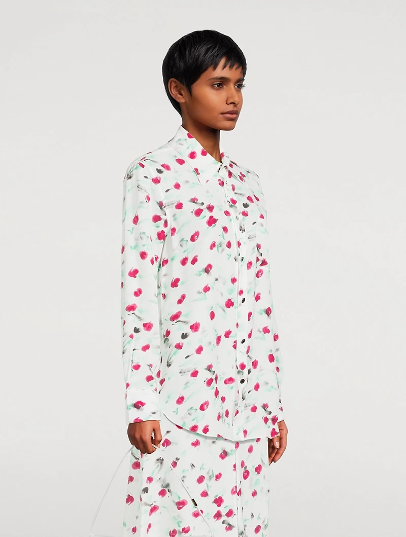 Long-Sleeve Shirt Floral Print
