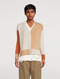 Colourblock Cashmere Cardigan
