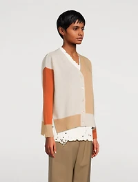 Colourblock Cashmere Cardigan
