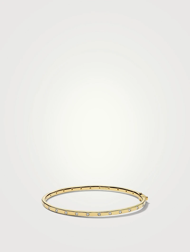 Stardust 18K Gold 28-Stone Hinged Bangle Bracelet With Diamonds