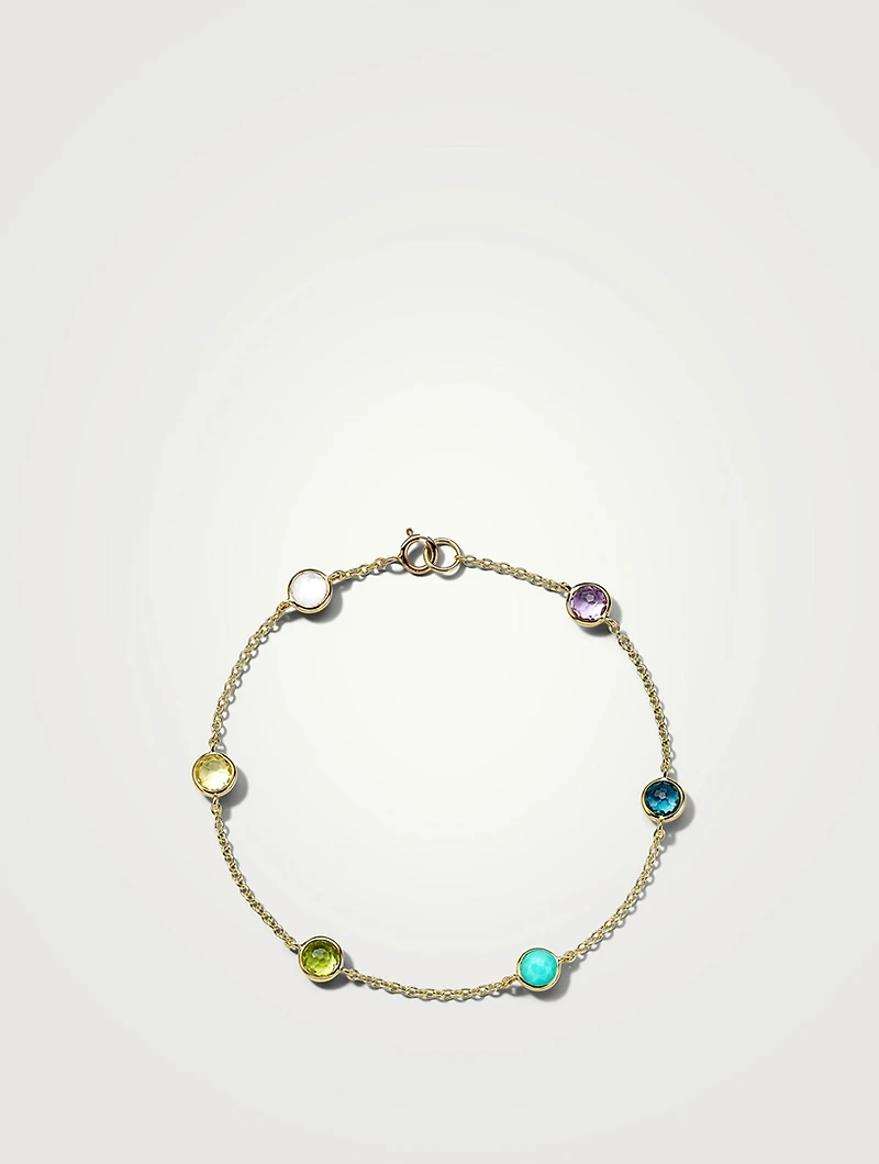 Lollipop 18K Gold Confetti Bracelet With Gemstones