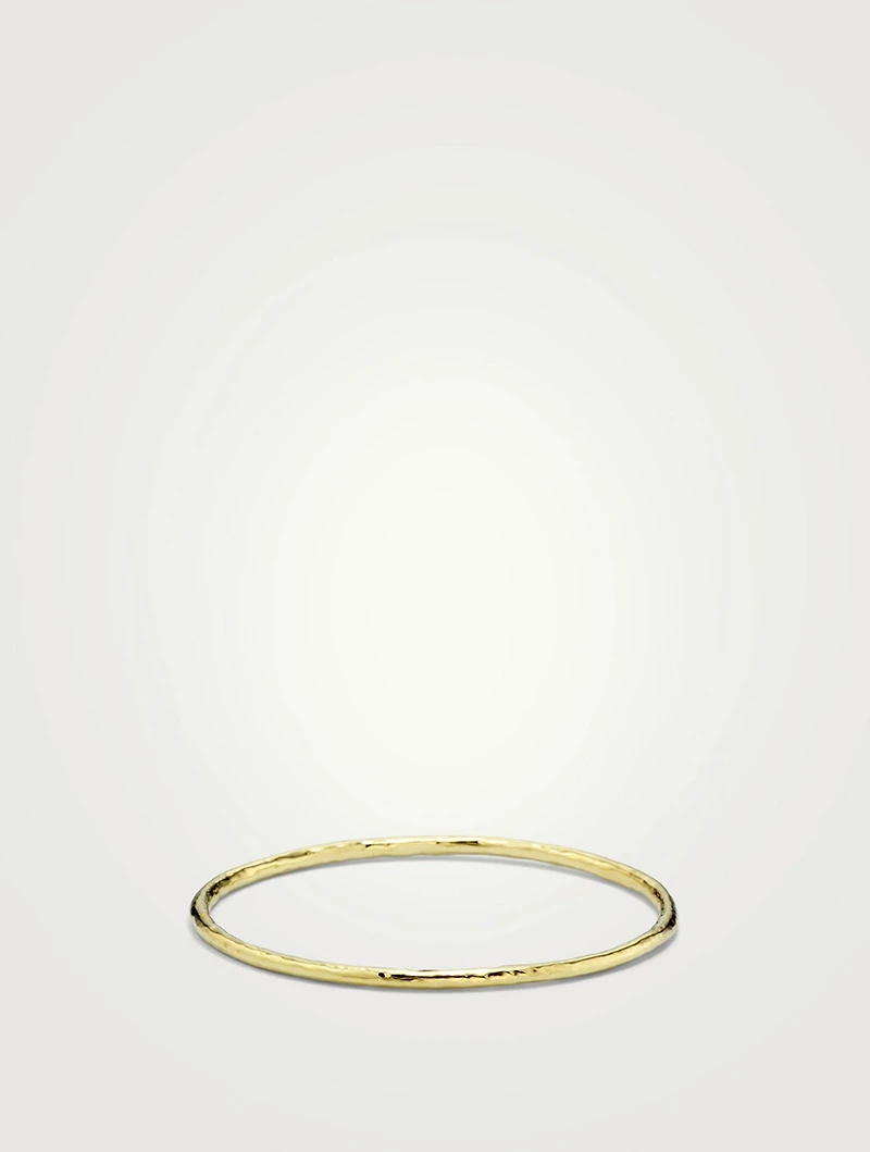 Small Classico 18K Gold Hammered Bangle Bracelet