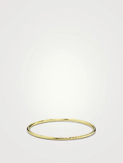 Small Classico 18K Gold Hammered Bangle Bracelet