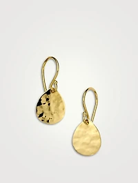 Small Classico 18K Gold Crinkle Teardrop Earrings