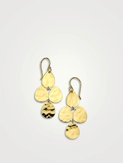 Small Classico 18K Gold Crinkle Cascade Earrings