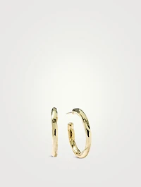 Small Classico 18K Gold Hammered #2 Hoop Earrings