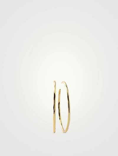 Large Classico 18K Gold Squiggle #4 Hoop Earrings
