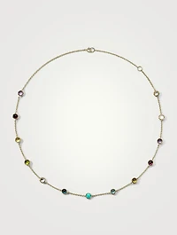 Lollipop 18K Gold Confetti Necklace With Gemstones