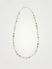 Long Lollitini 18K Gold Necklace With Gemstones