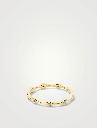 Stardust 18K Gold Nine-Station Skinny Band Ring With Diamonds