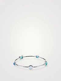 Rock Candy Sterling Silver 5-Stone Bangle Bracelet With Gemstones