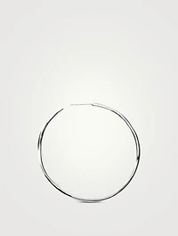 Large Classico Sterling Silver Squiggle #4 Hoop Earrings