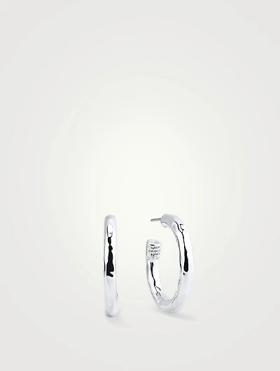 Small Classico Sterling Silver #2 Hoop Earrings