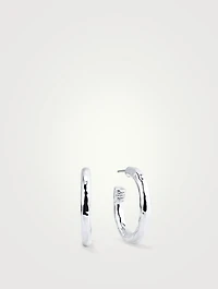 Small Classico Sterling Silver #2 Hoop Earrings