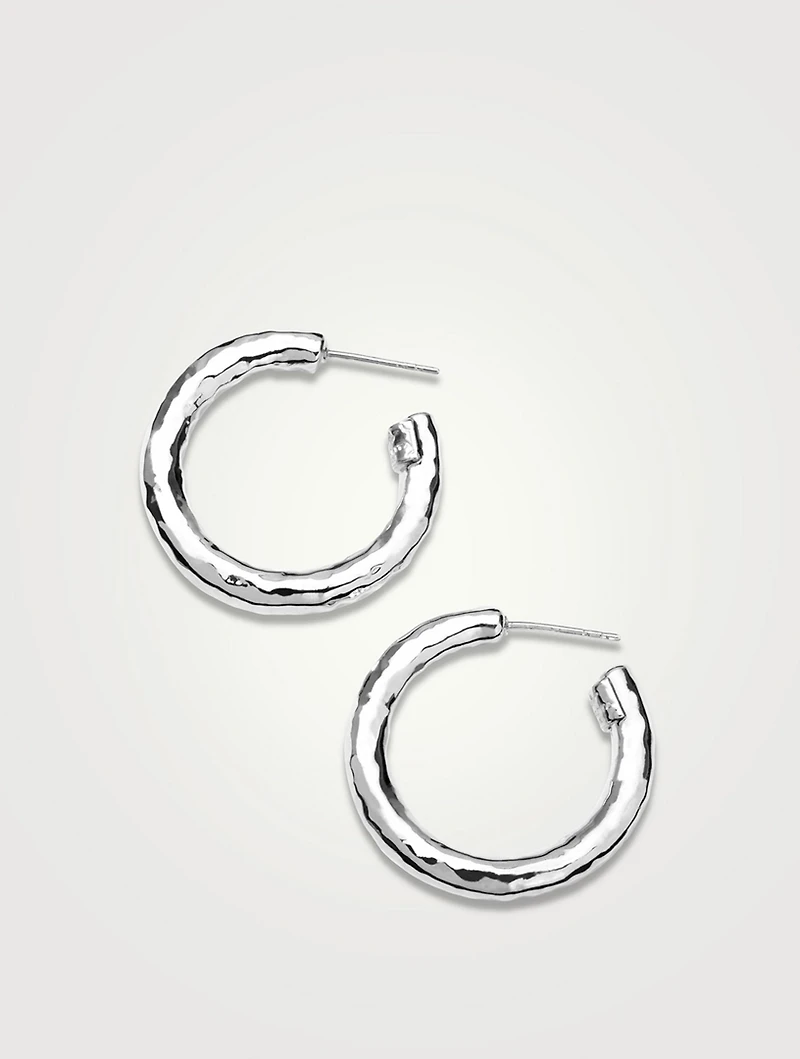 Small Classico Sterling Silver #2 Hoop Earrings